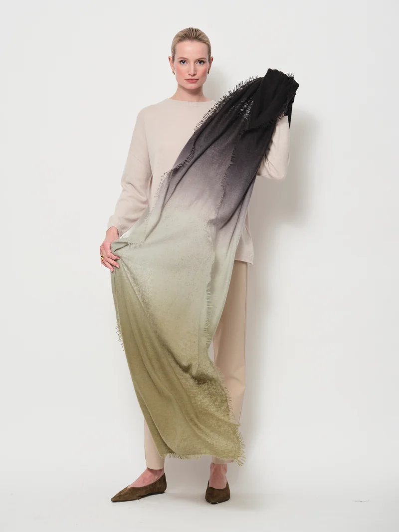 Knitted Felted Ombre Scarf