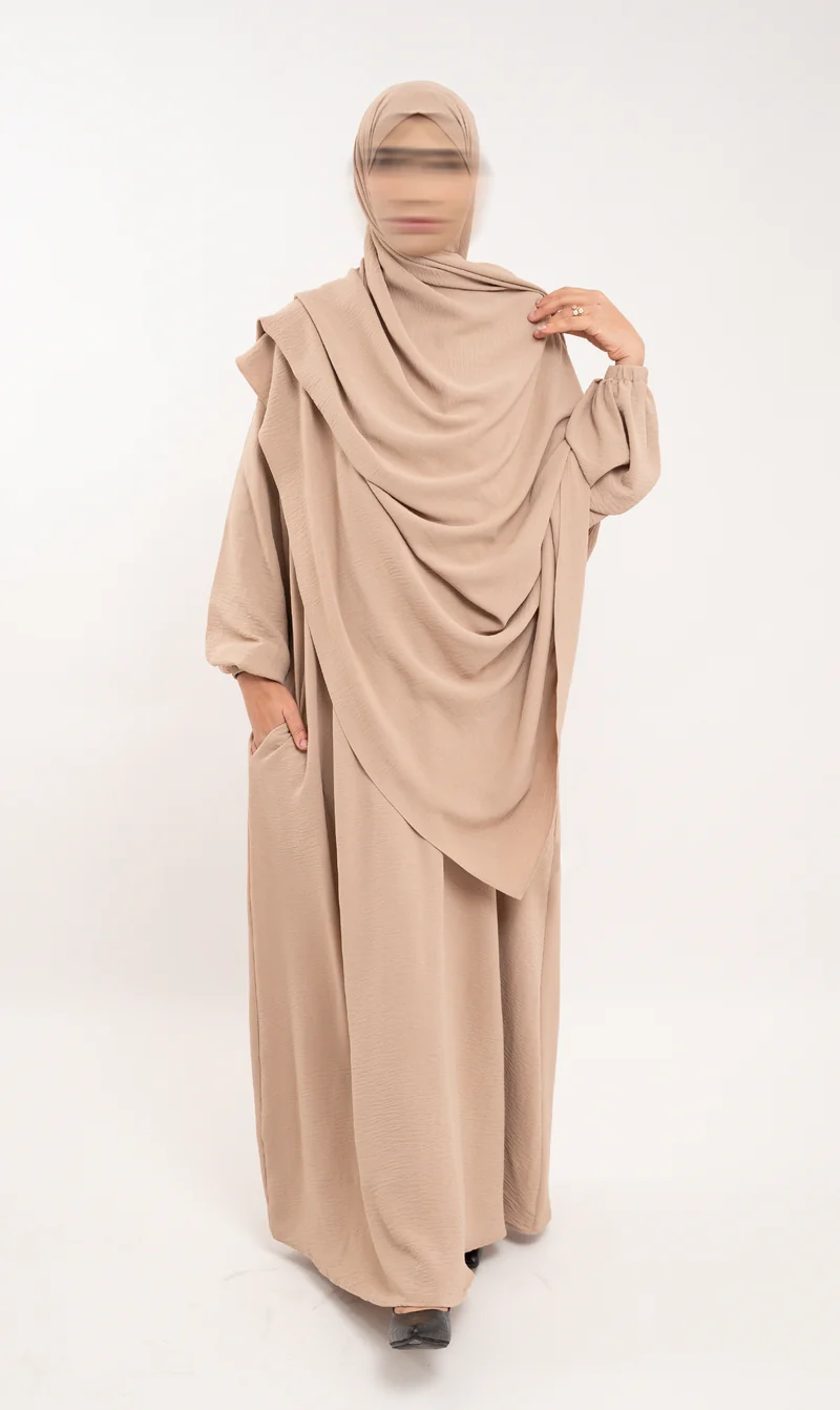 A-line Puff Jazz Abaya R - Taupe