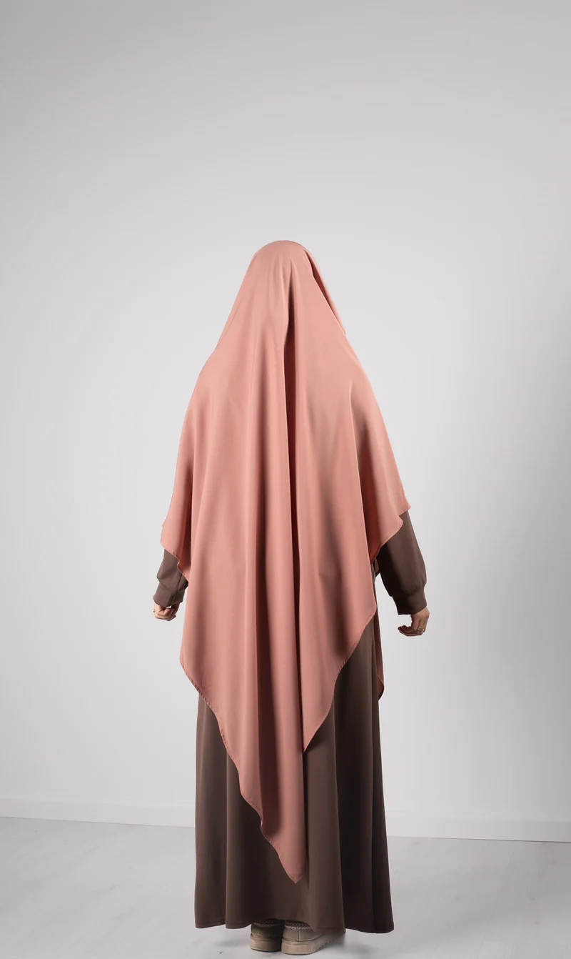 XL Triangle Khimar - Vieux Rose