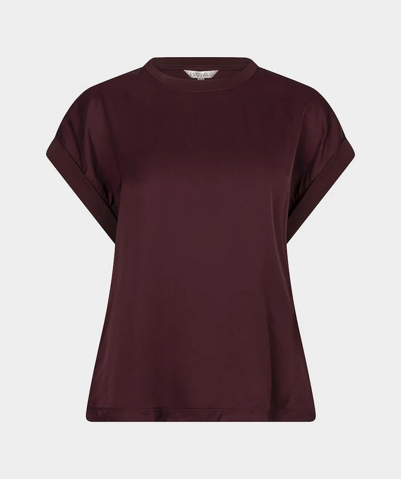 T-shirt roll up slve satin