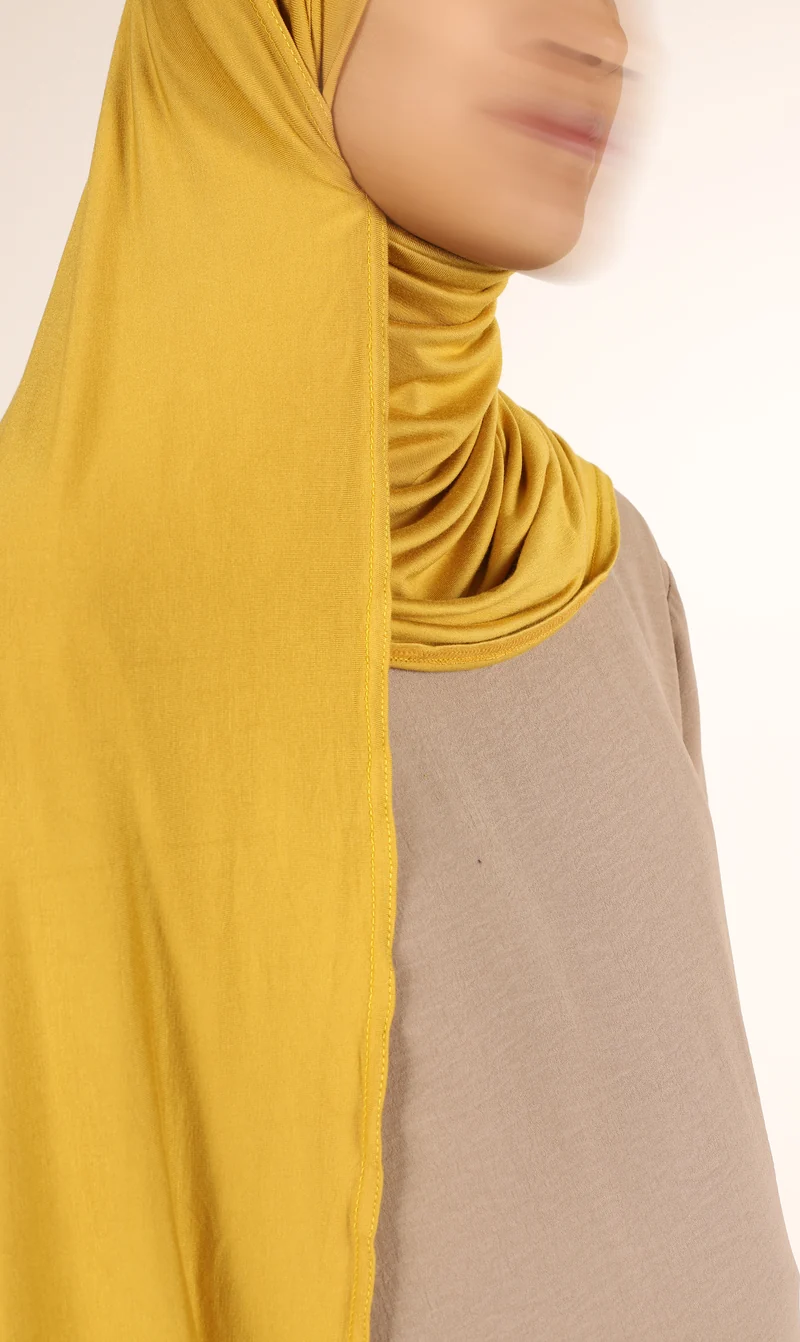 Viscose Instant Hijaab FNR - Mustard