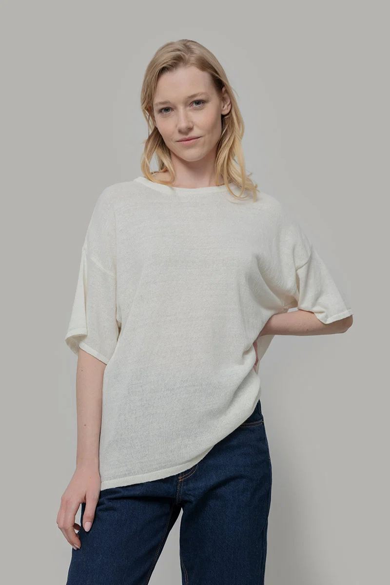 T-Shirt Lino Riciclato Donna Febe