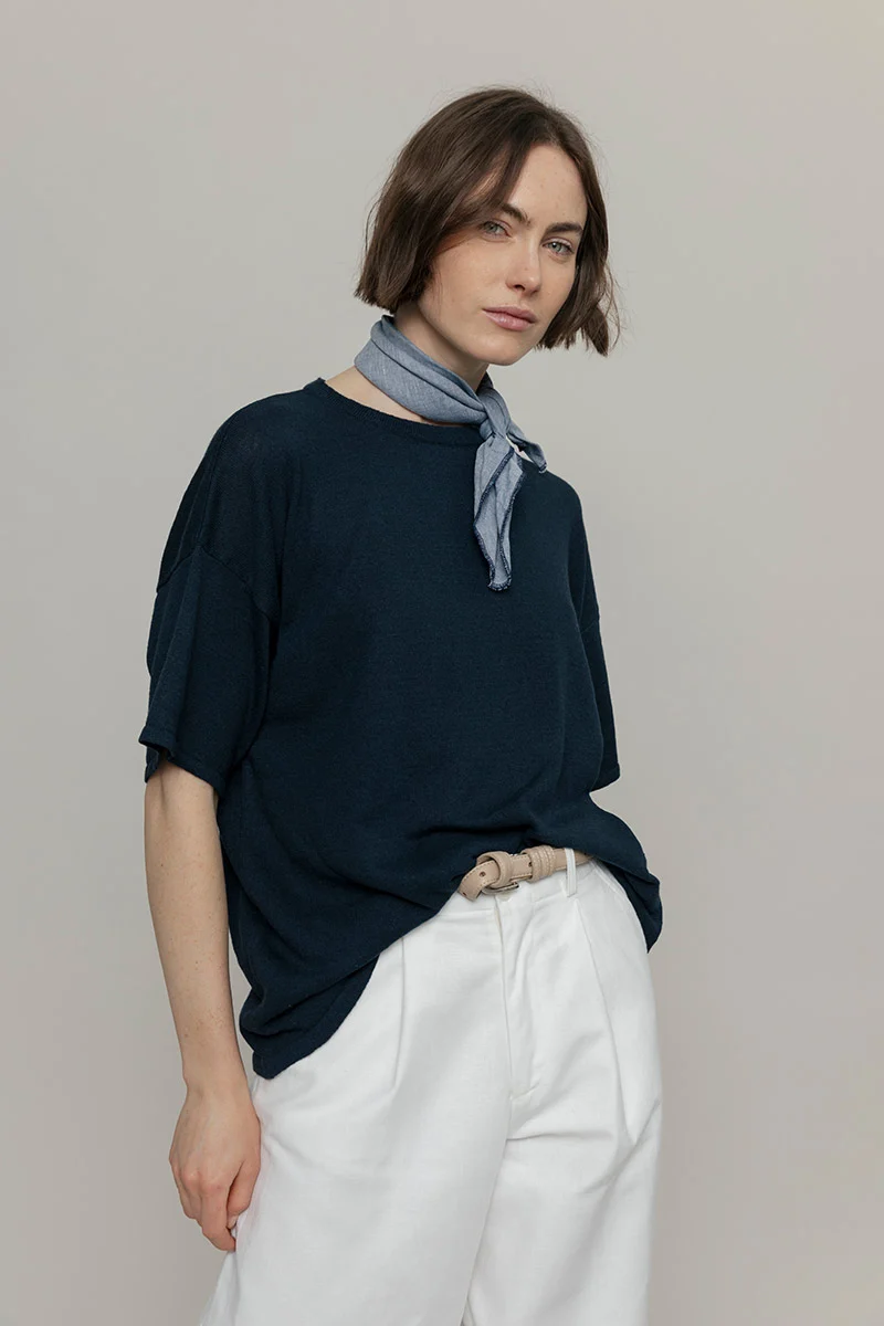 T-Shirt Lino Riciclato Donna Febe