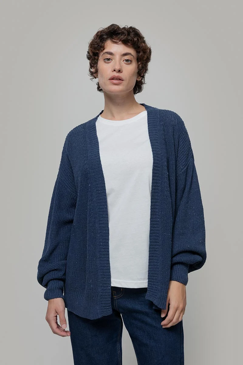Cardigan Donna Cotone Jeans Rigenerato Cara