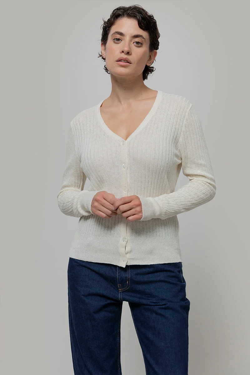 Cardigan Donna Seta Rigenerata Realma