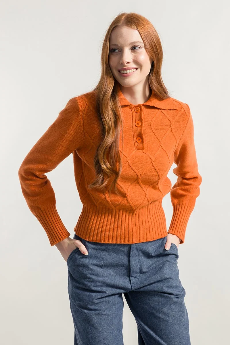 Maglione Polo Donna Lana Rigenerata Sara