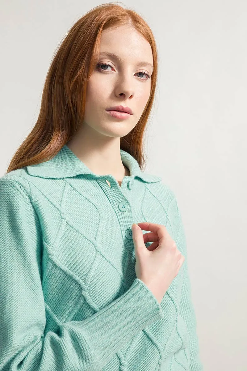 Maglione Polo Donna Lana Rigenerata Sara