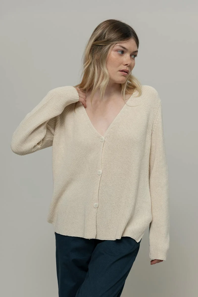 Cardigan Donna Cotone Rigenerato Aspasia