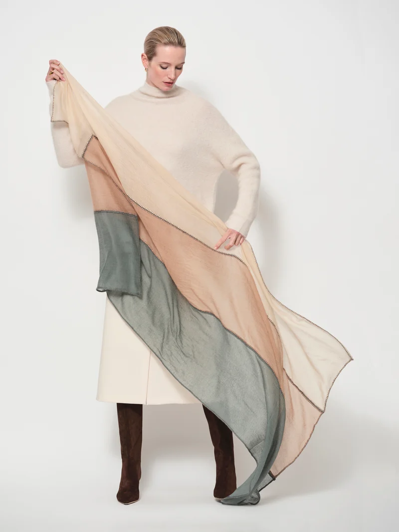 Twill Three Panel Scarf