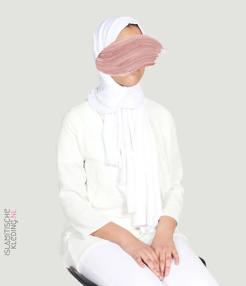 Maxi Jersey Scarf 80x200 White