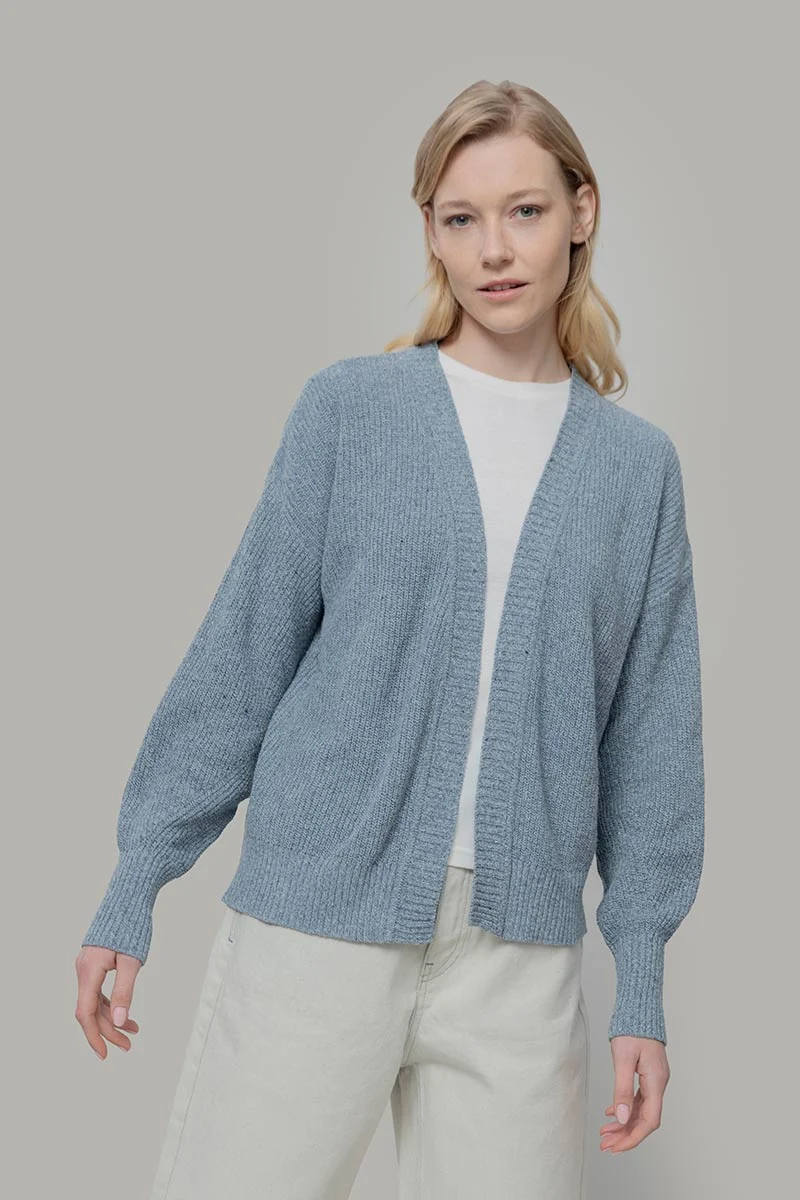 Cardigan Donna Cotone Jeans Rigenerato Cara