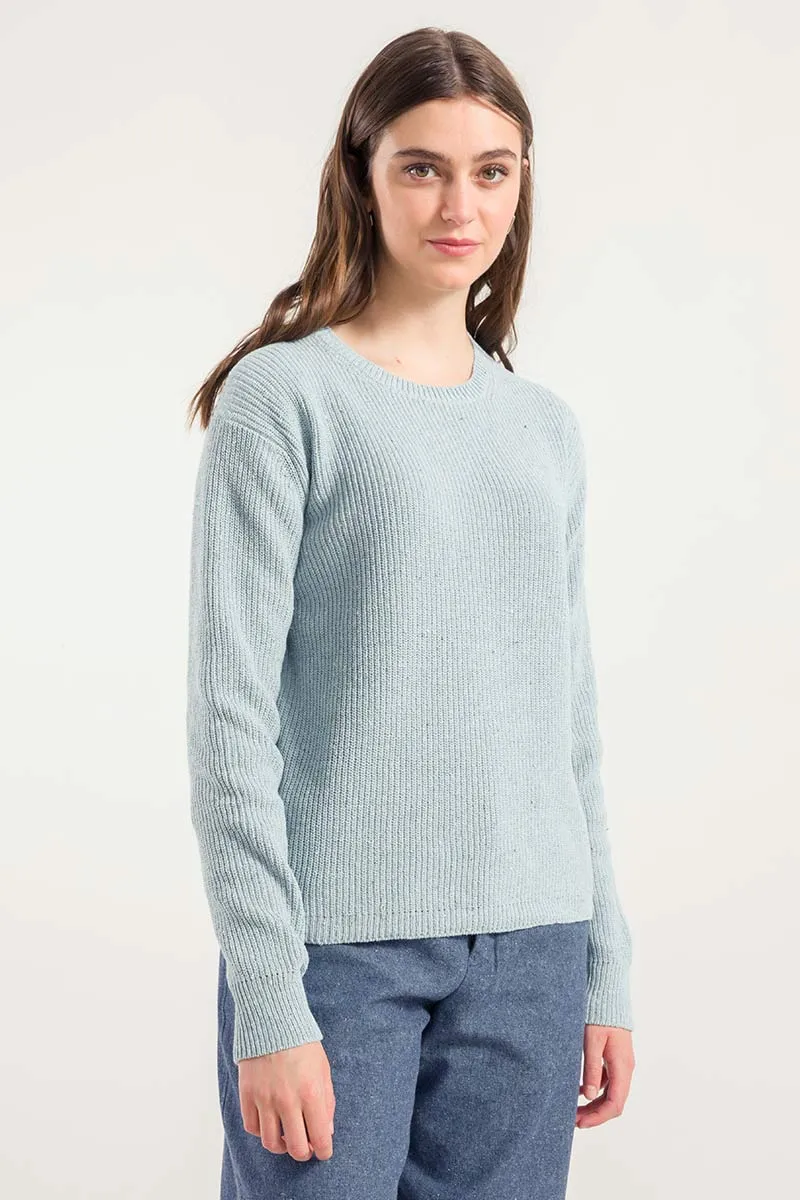 Maglia Girocollo Donna Cotone Jeans Rigenerato Rachele