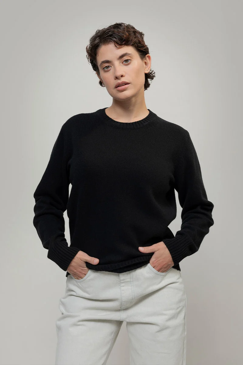 Maglia Girocollo Donna Lana Rigenerata Laura