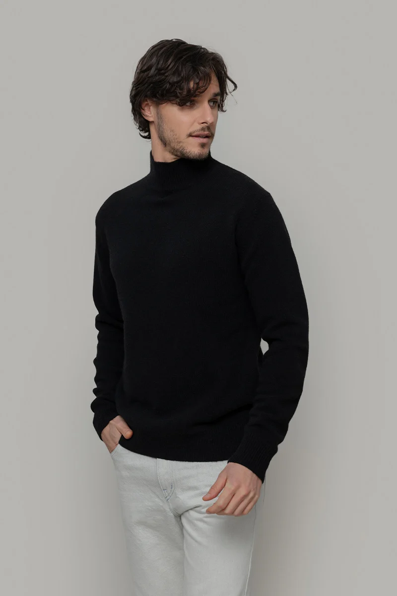 Maglia Collo Alto Uomo Cashmere Rigenerato Clemente