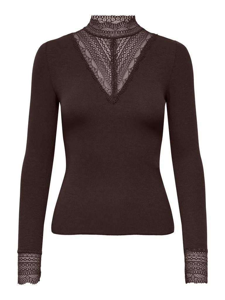 ONLTILDE L/S HIGH NECK LACE T