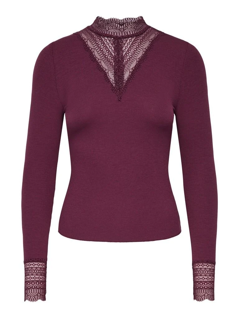 ONLTILDE L/S HIGH NECK LACE T