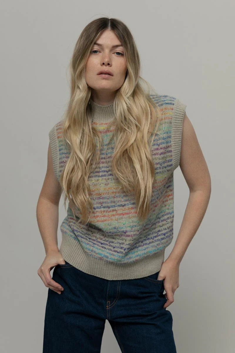 Gilet Donna Lana Rigenerata Iride