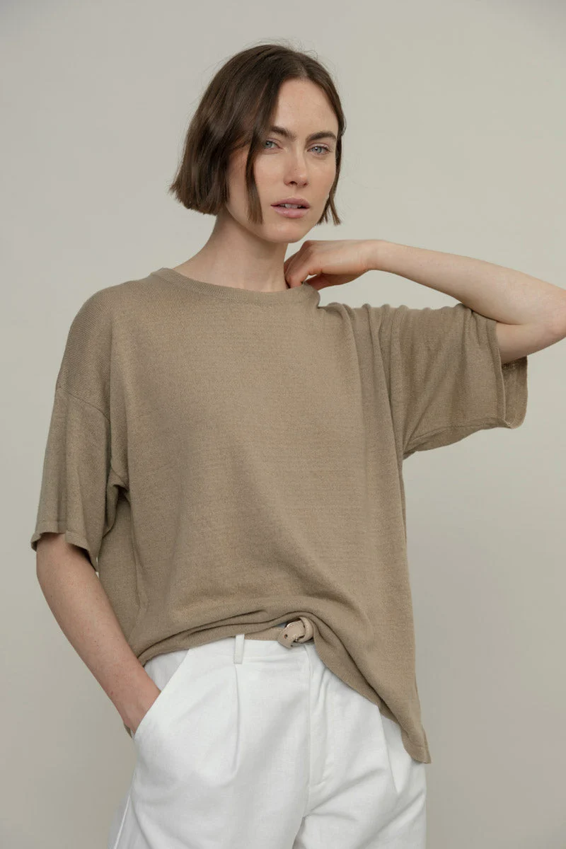 T-Shirt Lino Riciclato Donna Febe