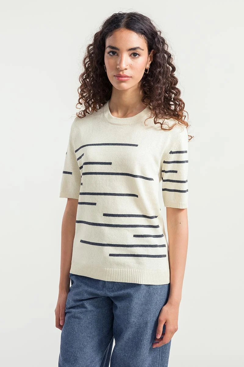 Maglia Donna Righe Cotone Rigenerato Clio