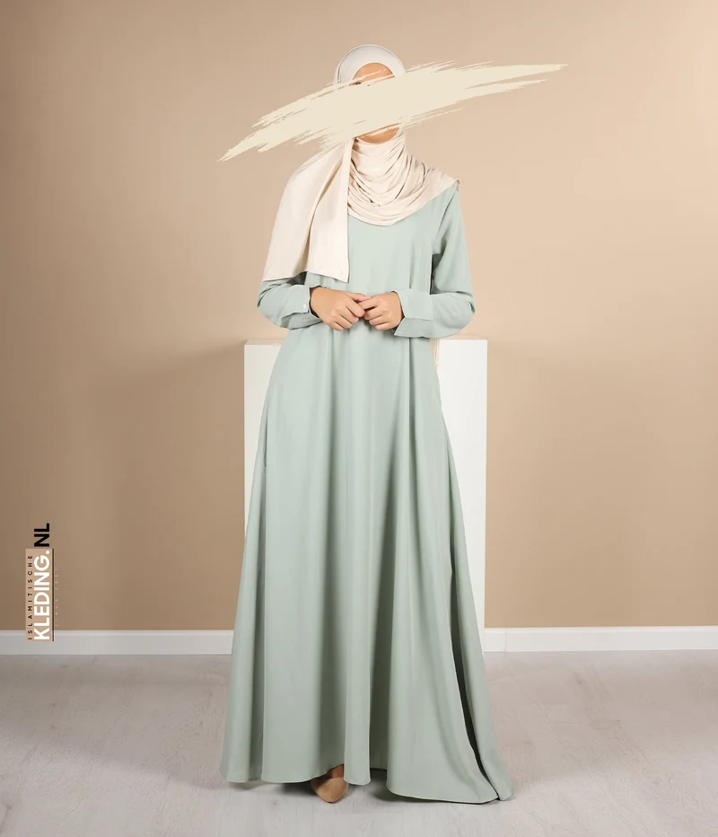 Abaya A-line - Ellysa - Mint