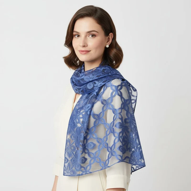 Foulard Organza Dentella