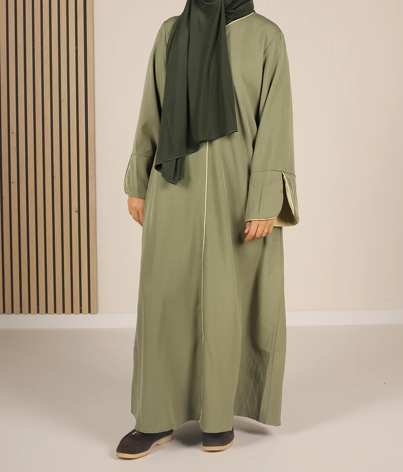 Takasaki Kimono Abaya - Pistachio