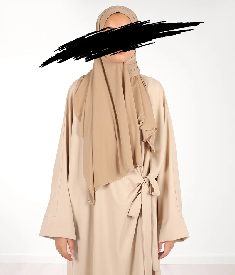 Prem. Jersey Scarf UsW 75*200 - Light Taupe
