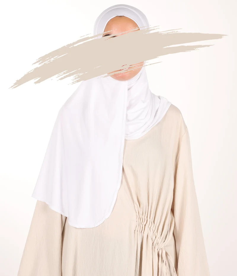 Viscose Instant Hijaab FNR - White
