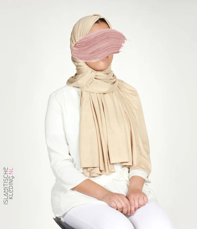 Maxi Jersey Scarf 80x200 Beige