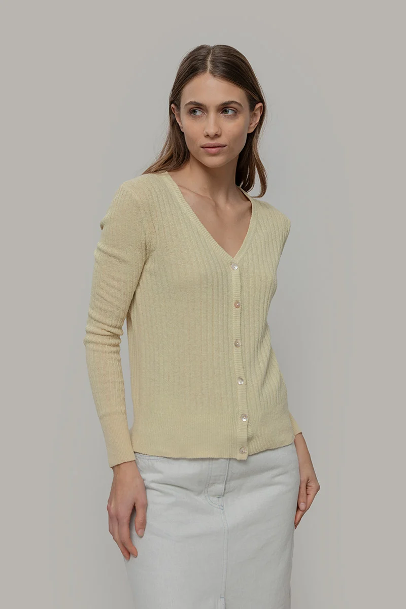 Cardigan Seta Rigenerata Tinture Naturali Realma