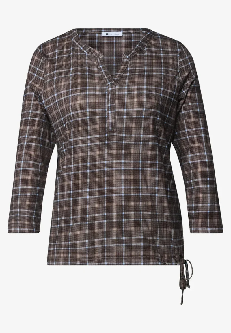 printed jersey shirt w.split
