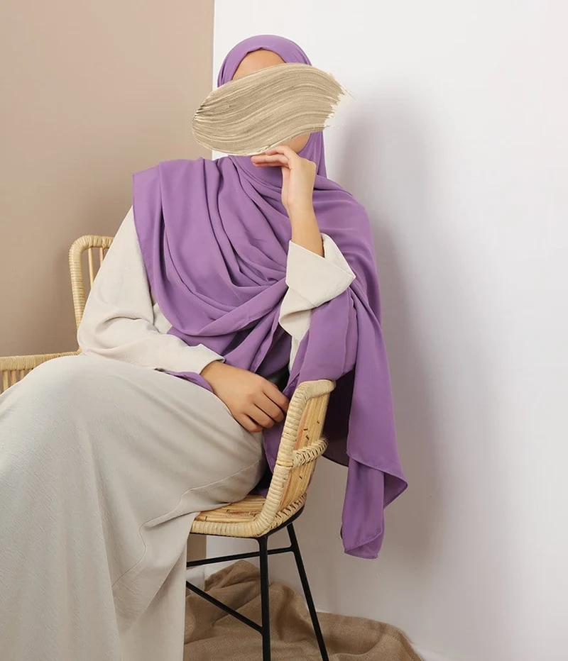 Hijab XXL HQ CHiffon 125*200 - Pure Orchid
