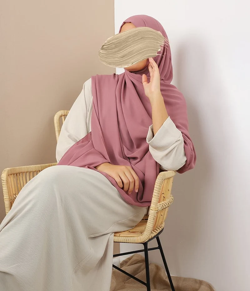 Hijab XXL HQ Chiffon 125*200 - Rosette