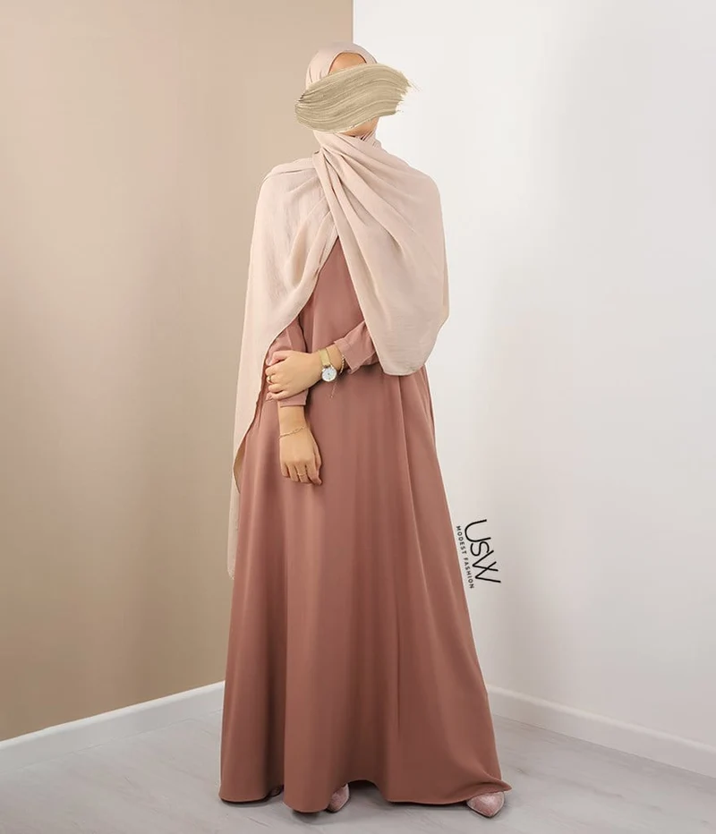 Abaya A-line - Ellysa - Tan
