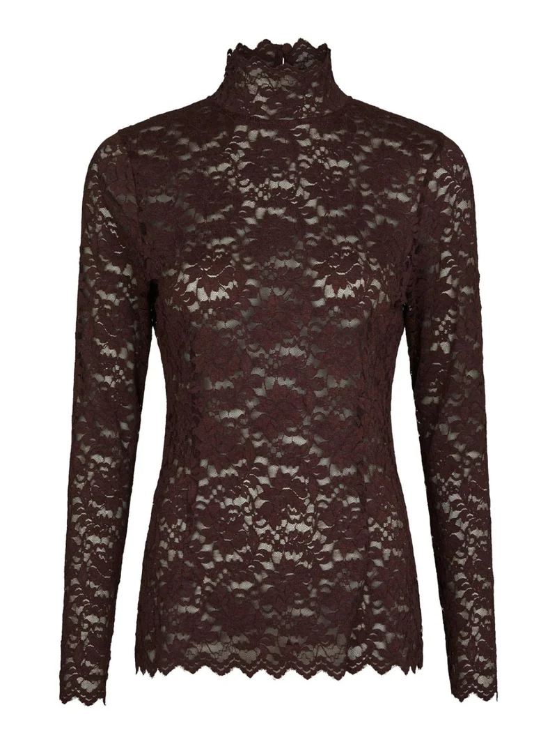 Liza lace blouse burgundy