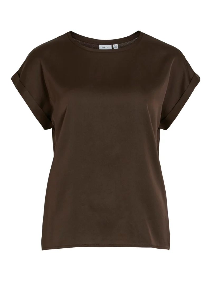 VIELLETTE S/S SATIN TOP - NOO