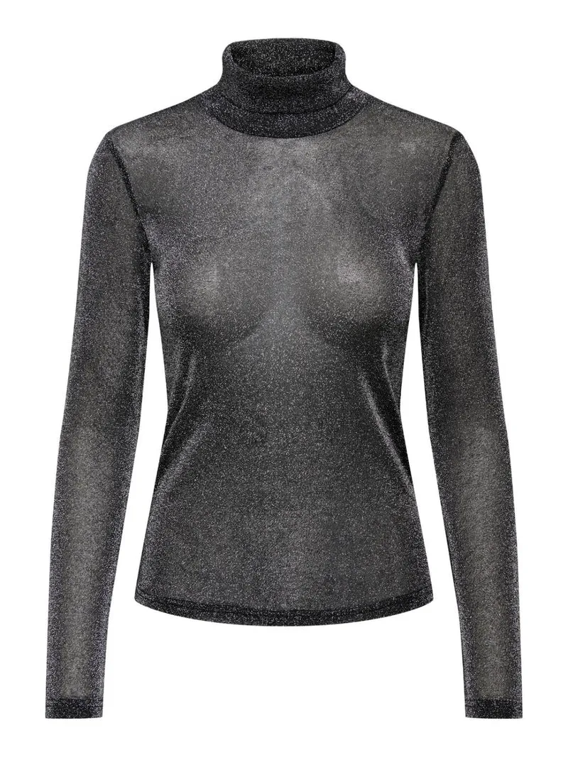ONLAMERA GLITTER L/S ROLLNECK