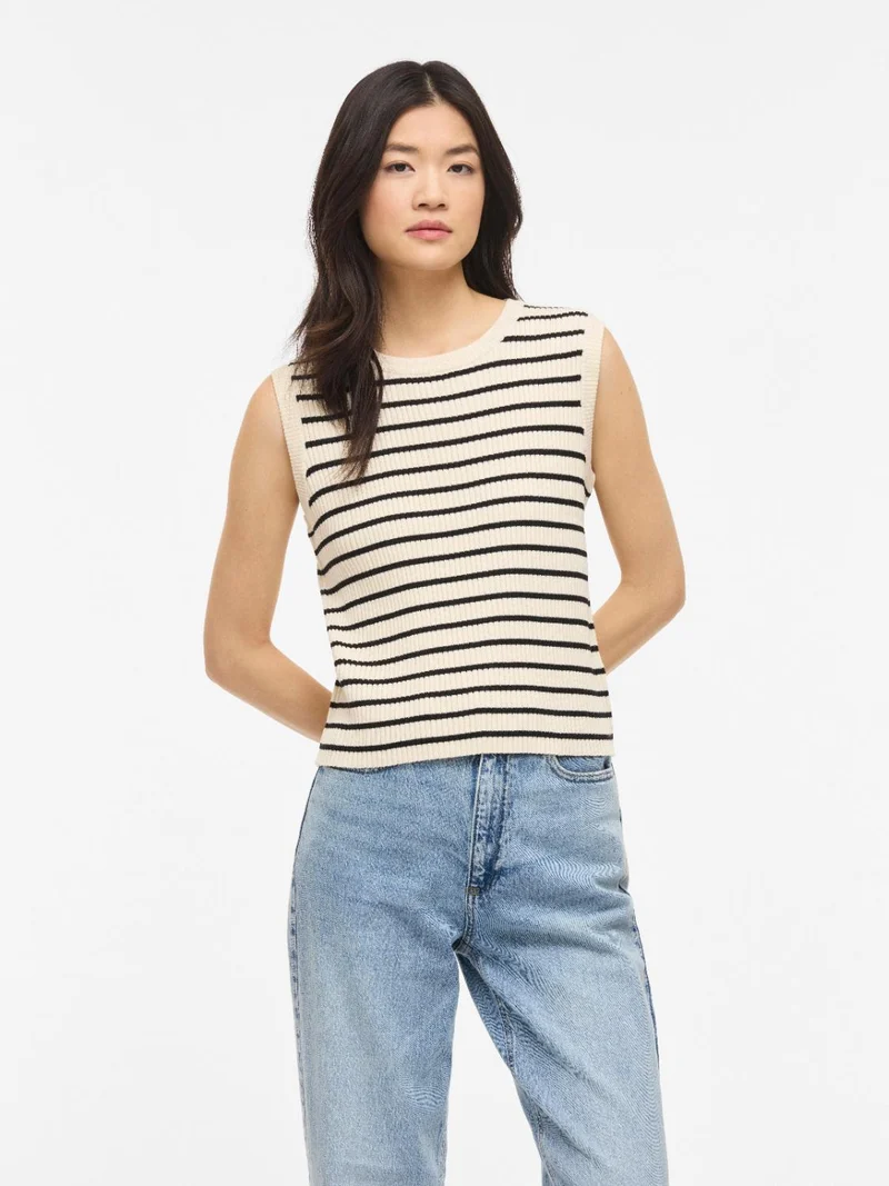 VIMALU RIB S/L O-NECK KNIT TO