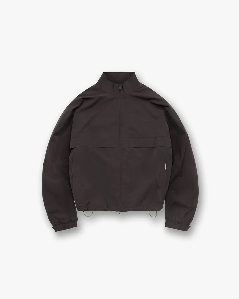 Initial Nylon Track Jacket - Coffee