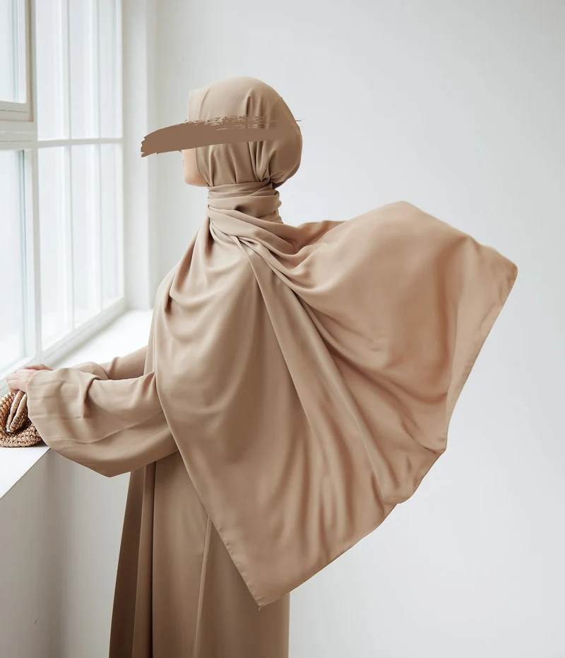 Pearl Puff Abaya SET UsW - Latte