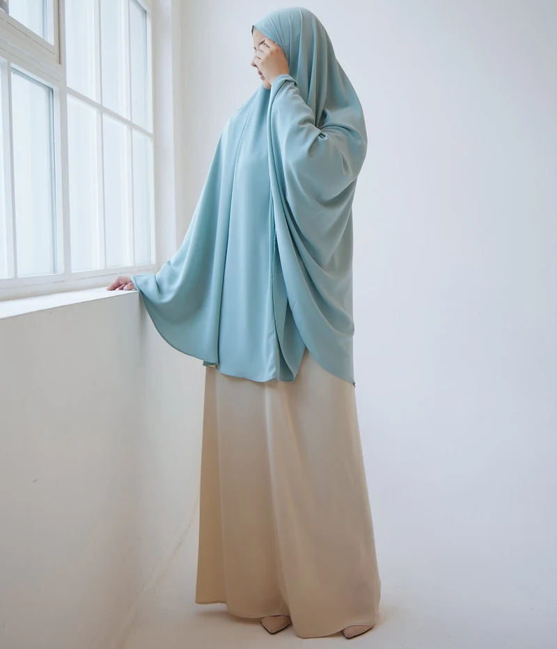 Pearl Puff Abaya SET UsW - Sand