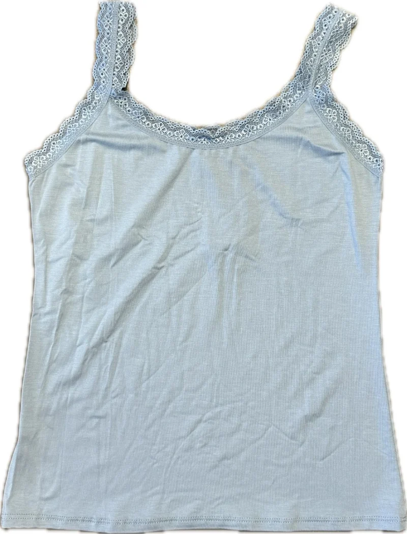 Top kant blauw