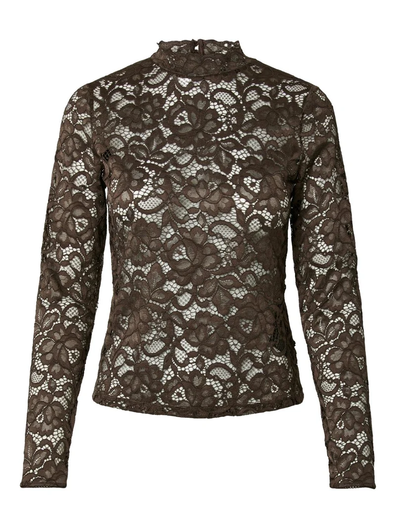 YASLACEY LS LACE TOP S. NOOS