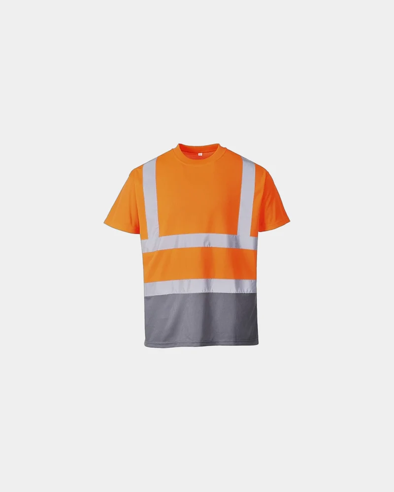T-shirt tweekleurig polyester om te personaliseren