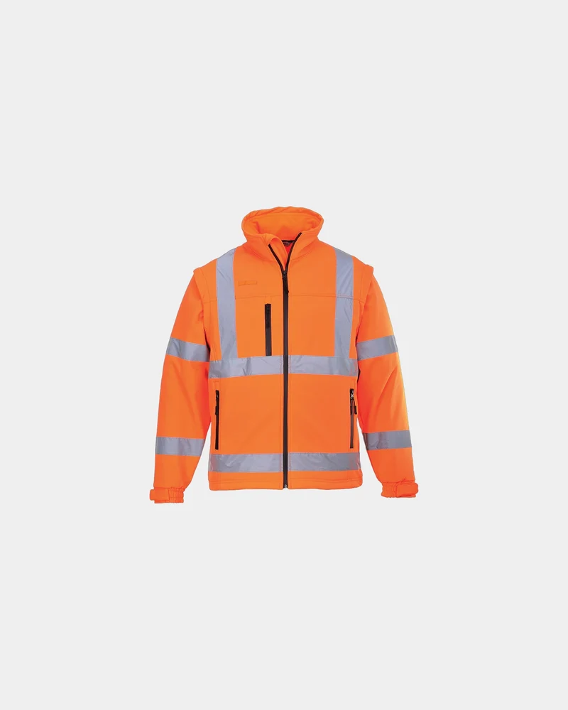 Softshell HiVis jas met afneembare om te personaliseren