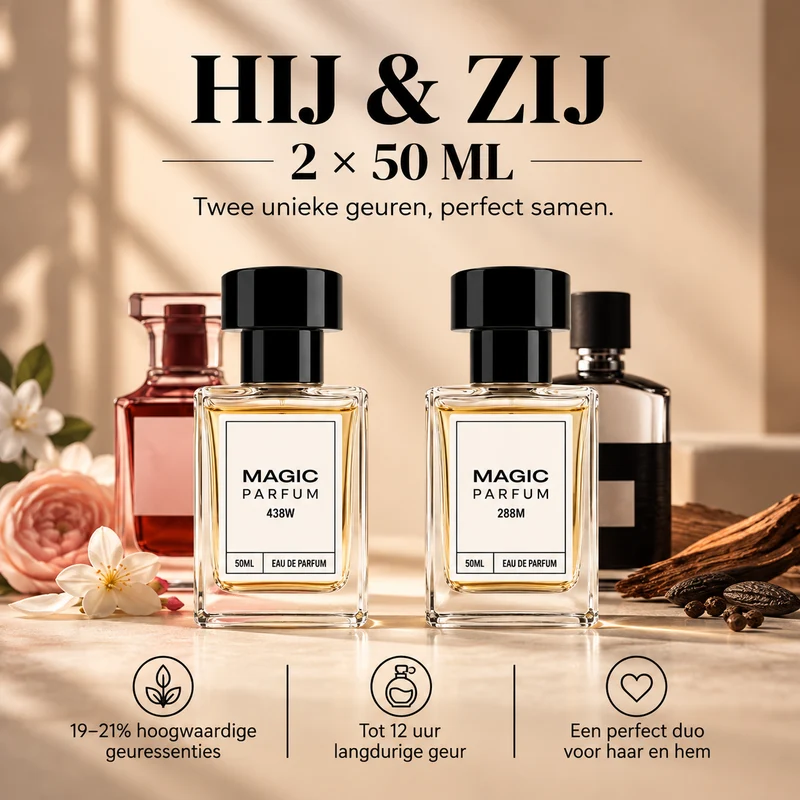Hij & Zij – 2X 50ml Parfumflesjes
