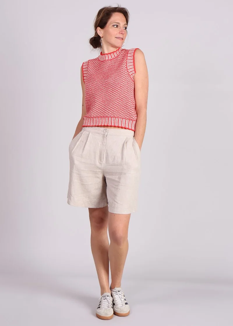 MSCH Copenhagen Pennie Ginia short linnen beige