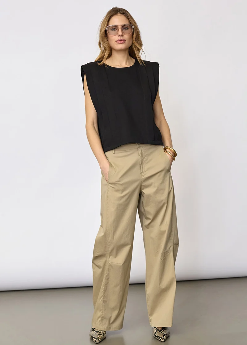 Co Couture CottonCC Crisp Barrel LL Pant beige