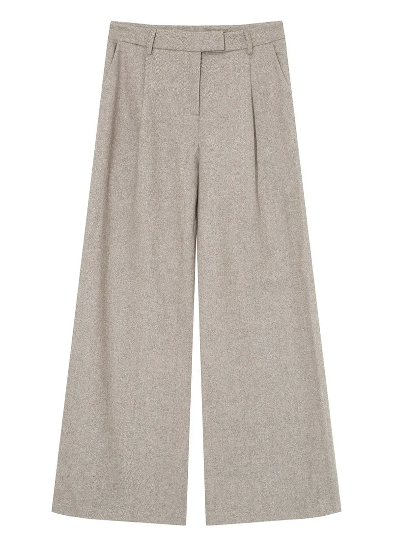 Grace & Mila Times pantalon wolmix visgraat beige