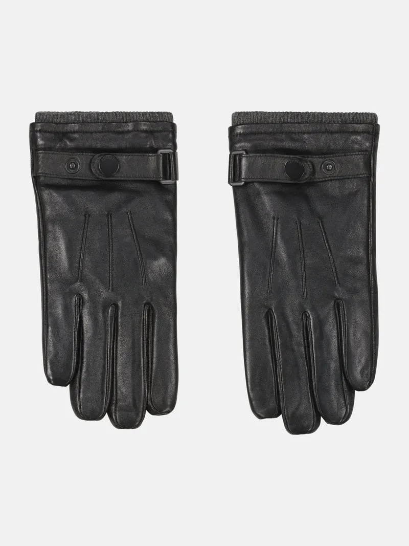 Elegante Handschuhe aus hellem Nappaleder mit Rippbündchen